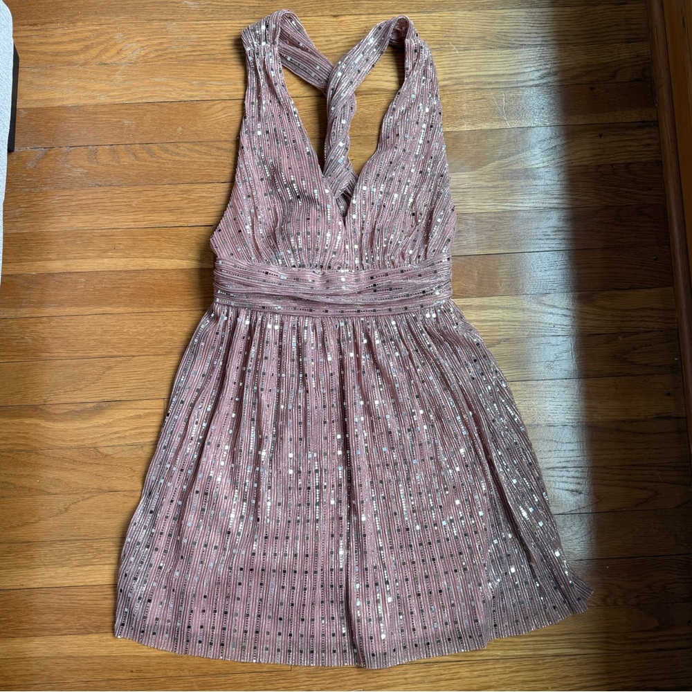 Lulu's Shimmering Blush Dress